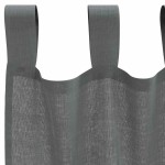 vidaXL Perdele voal cu bucle 2 buc Gri închis 140x225 cm vidaXL Perdele voal cu bucle 2 buc Gri închis 140x225 cm