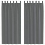 vidaXL Perdele voal cu bucle 2 buc Gri închis 140x245 cm