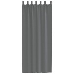 vidaXL Perdele Voile cu Bucle 2 buc Gri Inchis 140x260 cm vidaXL Perdele Voile cu Bucle 2 buc Gri Inchis 140x260 cm