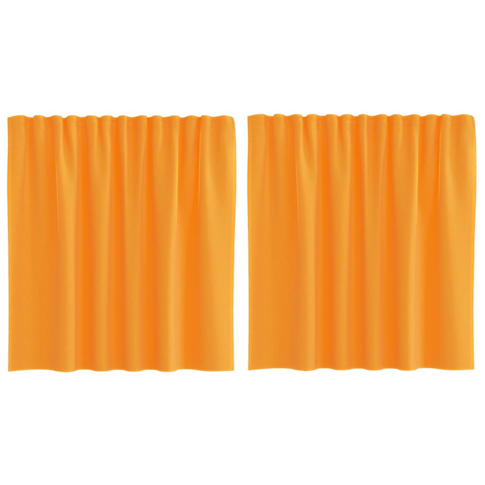 vidaXL Perdele Voile cu Bucle 2 buc Portocaliu 140x140 cm