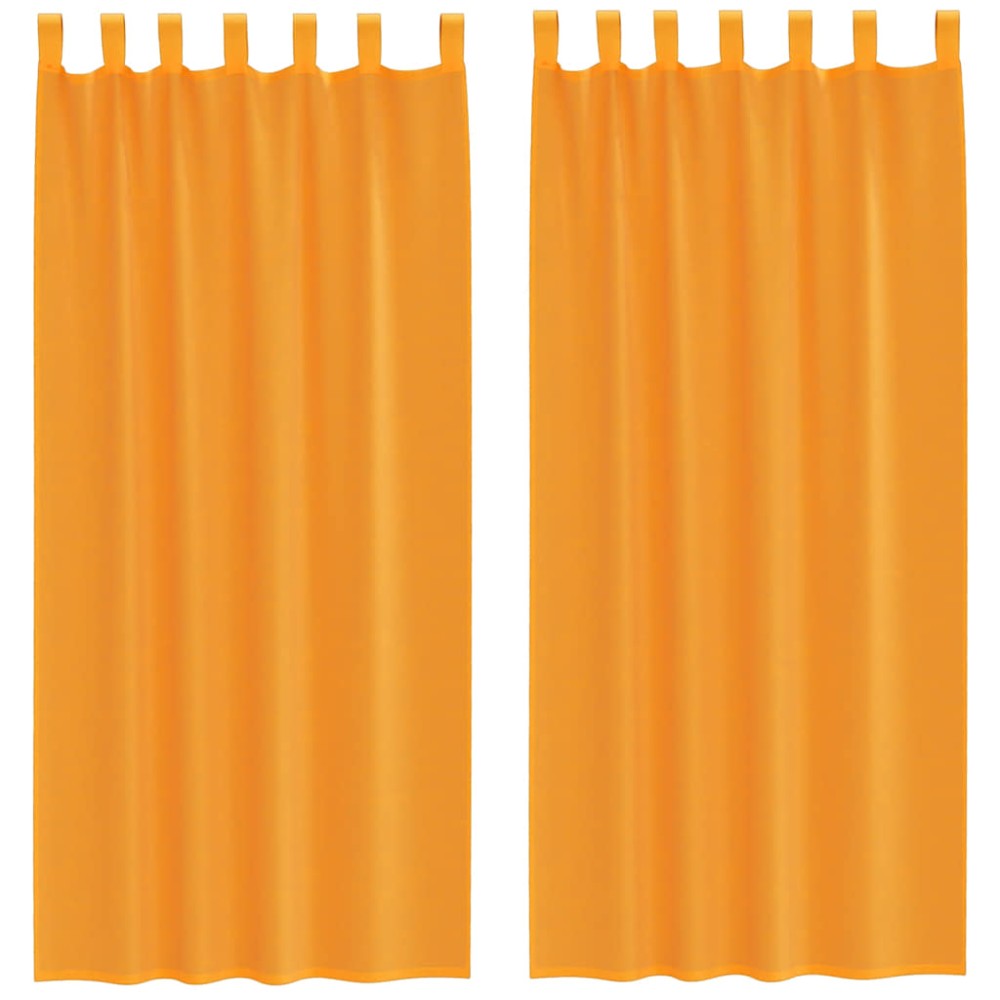 vidaXL Perdele Voile cu Bucle 2 buc Portocaliu 140x225 cm
