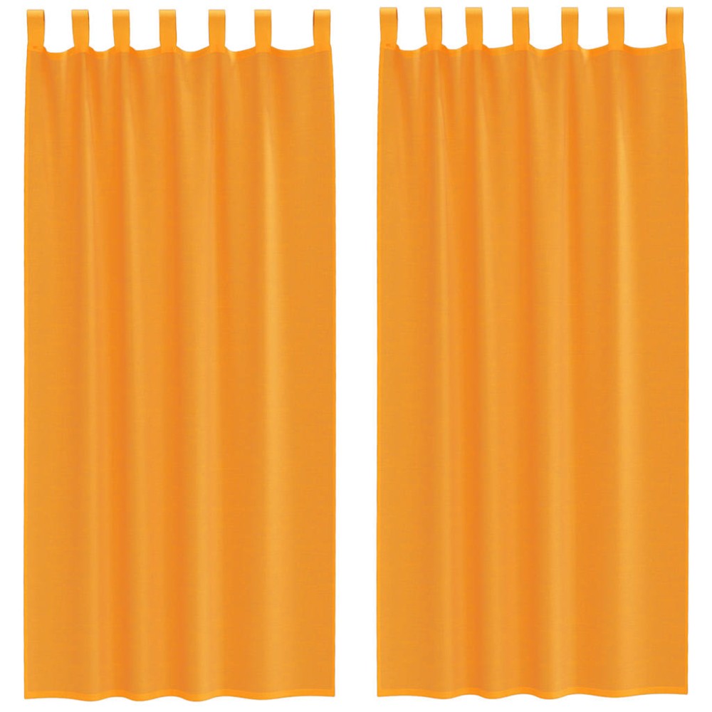 vidaXL Perdele Voile cu Bucle 2 buc Portocaliu 140x245 cm