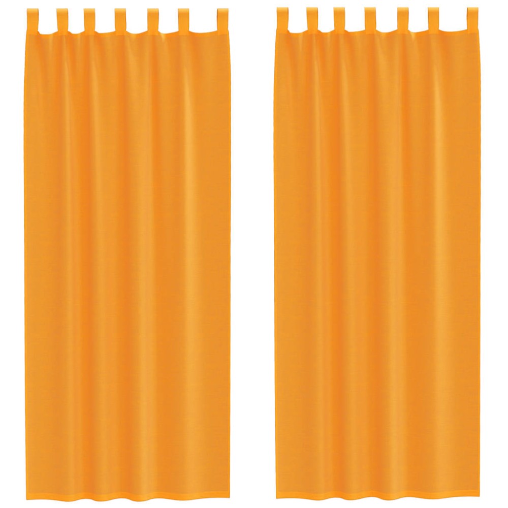 vidaXL Perdele Voile cu Bucle 2 buc Portocaliu 140x260 cm
