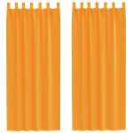 vidaXL Perdele Voile cu Bucle 2 buc Portocaliu 140x260 cm vidaXL Perdele Voile cu Bucle 2 buc Portocaliu 140x260 cm