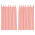 vidaXL Perdele Voile cu Bucle 2 buc Roz 140x175 cm vidaXL Perdele Voile cu Bucle 2 buc Roz 140x175 cm