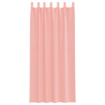 vidaXL Perdele Voile cu Bucle 2 buc Roz 140x225 cm vidaXL Perdele Voile cu Bucle 2 buc Roz 140x225 cm