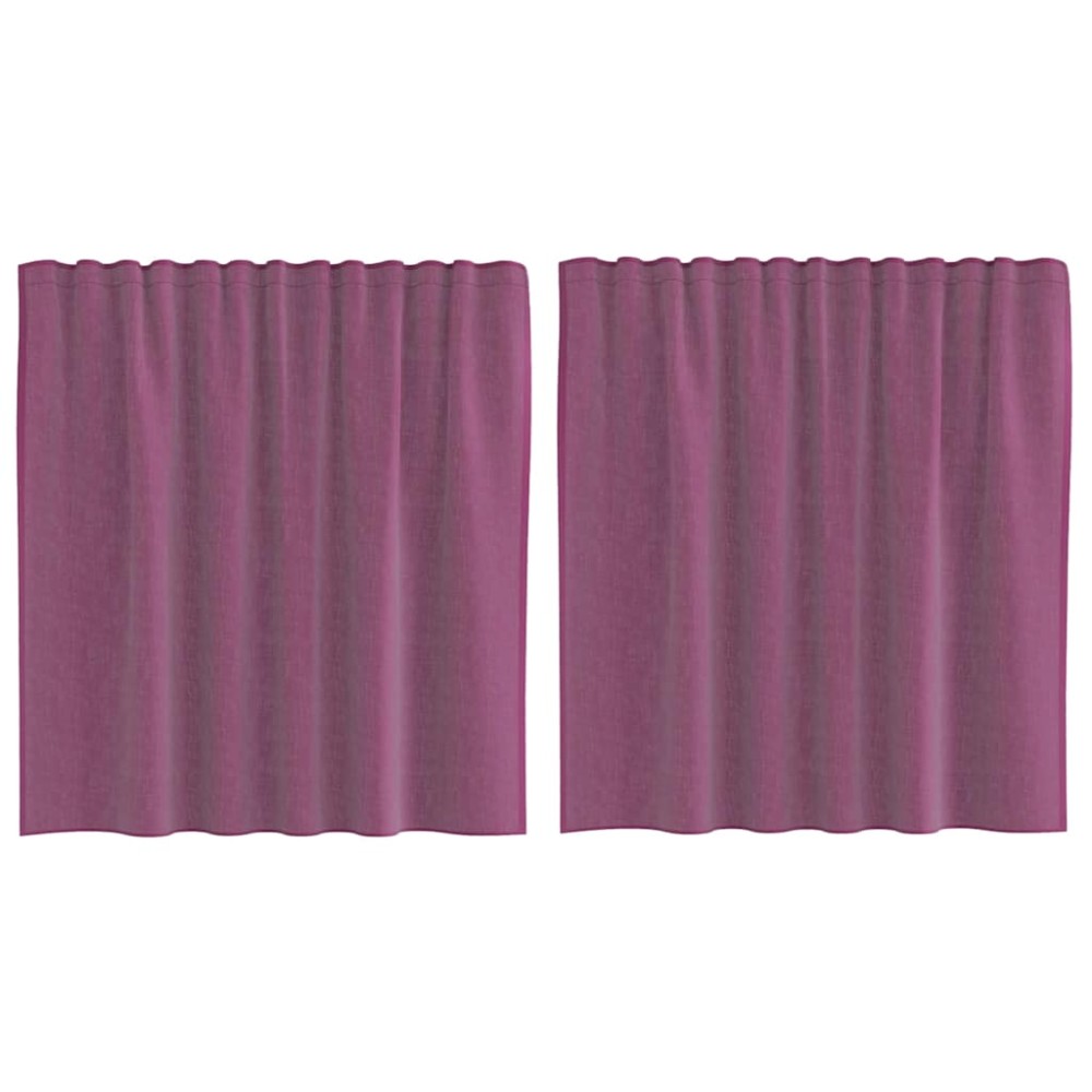 vidaXL Perdele Voile cu Bucle 2 buc Violet 140x140 cm