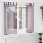 vidaXL Perdele Voile cu Bucle 2 buc Violet 140x140 cm