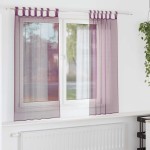 vidaXL Perdele Voile cu Bucle 2 buc Violet 140x175 cm vidaXL Perdele Voile cu Bucle 2 buc Violet 140x175 cm