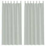 vidaXL Perdele voal cu bucle 2 buc Gri deschis 140x225 cm vidaXL Perdele voal cu bucle 2 buc Gri deschis 140x225 cm