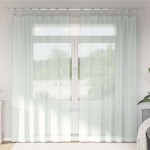 vidaXL Perdele voal cu bucle 2 buc Gri deschis 140x225 cm vidaXL Perdele voal cu bucle 2 buc Gri deschis 140x225 cm