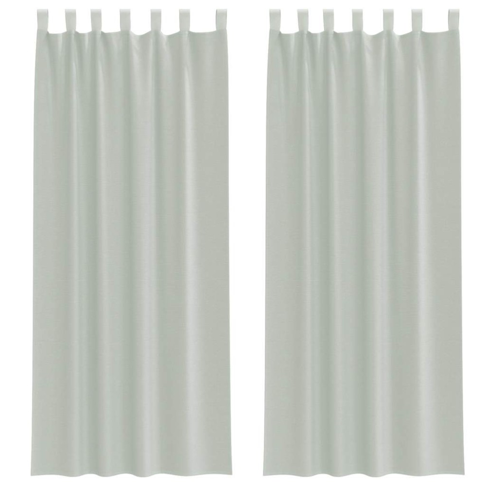 vidaXL Perdele voal cu bucle 2 buc Gri deschis 140x260 cm