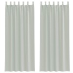 vidaXL Perdele voal cu bucle 2 buc Gri deschis 140x260 cm vidaXL Perdele voal cu bucle 2 buc Gri deschis 140x260 cm