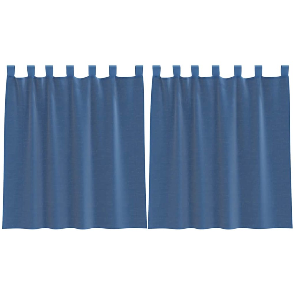 vidaXL Perdele Voile cu Bucle 2 buc Albastru Regal 140x140 cm