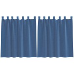 vidaXL Perdele Voile cu Bucle 2 buc Albastru Regal 140x140 cm vidaXL Perdele Voile cu Bucle 2 buc Albastru Regal 140x140 cm