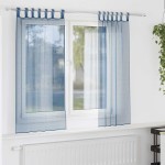 vidaXL Perdele Voile cu Bucle 2 buc Albastru Regal 140x140 cm vidaXL Perdele Voile cu Bucle 2 buc Albastru Regal 140x140 cm