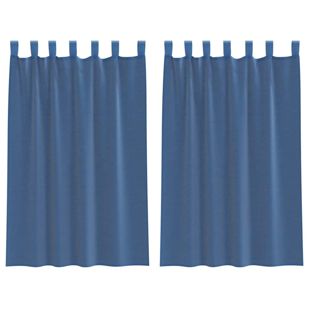 vidaXL Perdele voal cu bucle 2 buc Albastru regal 140x175 cm