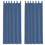 vidaXL Perdele Voile cu Bucle 2 buc Albastru Regal 140x260 cm