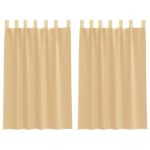 vidaXL Perdele Voile cu Bucle 2 buc Nisip 140x175 cm vidaXL Perdele Voile cu Bucle 2 buc Nisip 140x175 cm