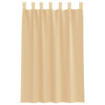 vidaXL Perdele Voile cu Bucle 2 buc Nisip 140x175 cm vidaXL Perdele Voile cu Bucle 2 buc Nisip 140x175 cm