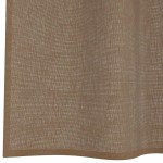 vidaXL Perdele Voile cu Bucle 2 buc Maro Deschis 140x260 cm vidaXL Perdele Voile cu Bucle 2 buc Maro Deschis 140x260 cm