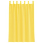 vidaXL Perdele Voile cu Bucle 2 buc Galben 140x175 cm vidaXL Perdele Voile cu Bucle 2 buc Galben 140x175 cm