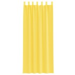 vidaXL Perdele Voile cu Bucle 2 buc Galben 140x260 cm vidaXL Perdele Voile cu Bucle 2 buc Galben 140x260 cm