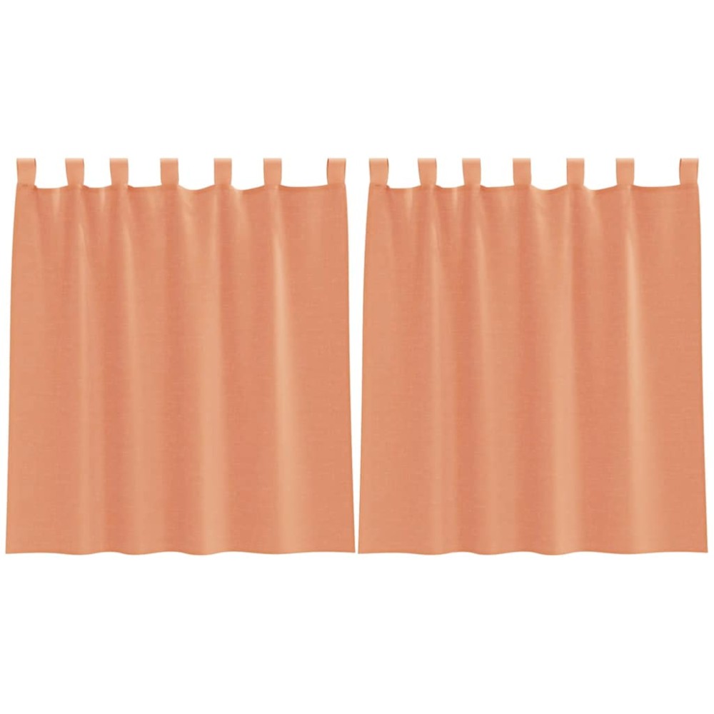 vidaXL Perdele Voile cu Bucle 2 buc Terracota 140x140 cm