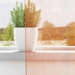 vidaXL Perdele Voile cu Bucle 2 buc Terracota 140x140 cm vidaXL Perdele Voile cu Bucle 2 buc Terracota 140x140 cm