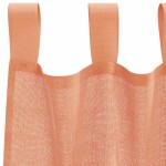 vidaXL Perdele Voile cu Bucle 2 buc Terracota 140x140 cm vidaXL Perdele Voile cu Bucle 2 buc Terracota 140x140 cm
