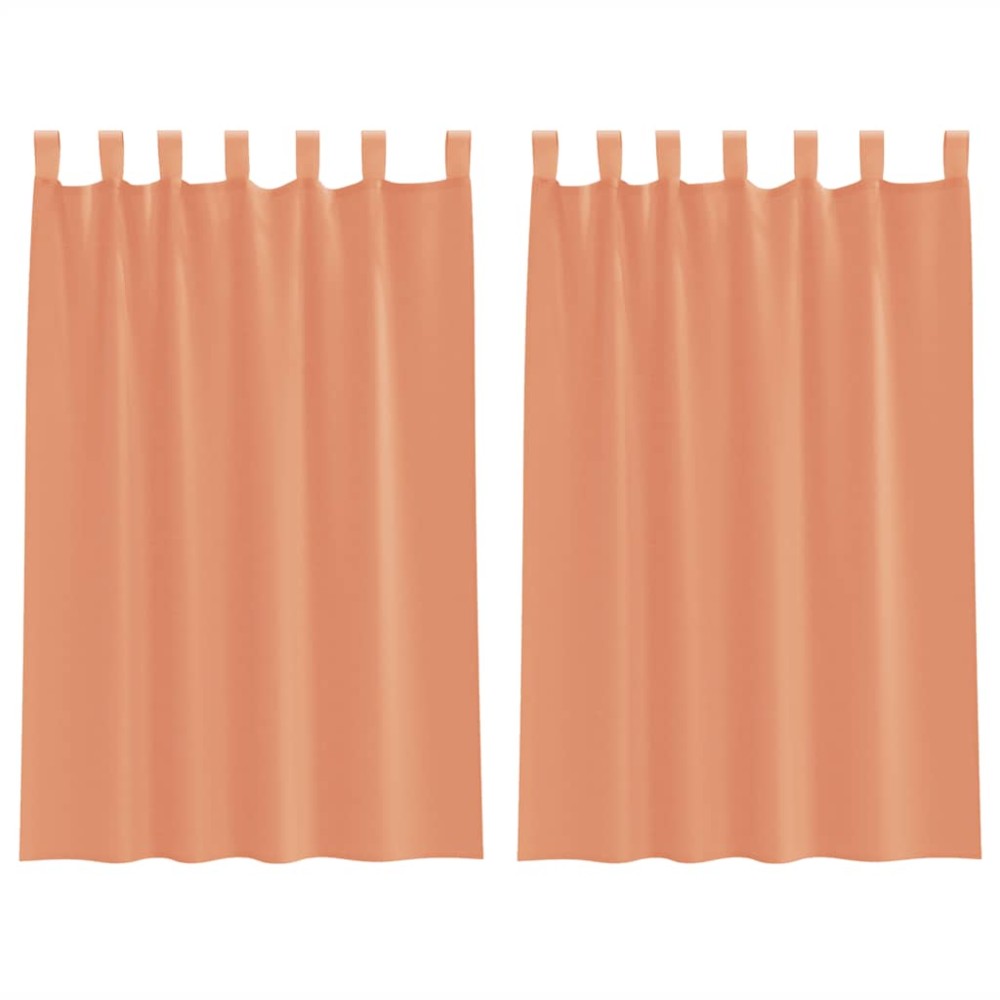 vidaXL Perdele Voile cu Bucle 2 buc Terracota 140x175 cm