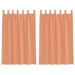 vidaXL Perdele Voile cu Bucle 2 buc Terracota 140x175 cm vidaXL Perdele Voile cu Bucle 2 buc Terracota 140x175 cm