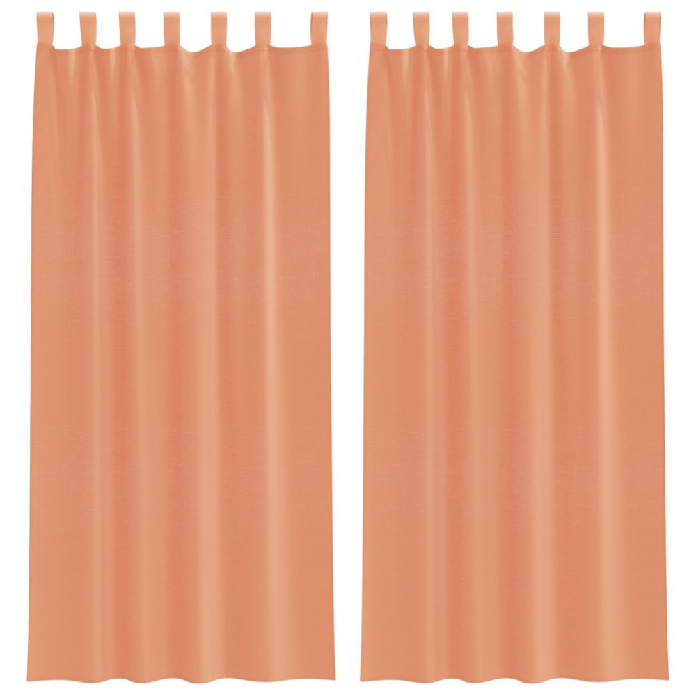vidaXL Perdele Voile cu Bucle 2 buc Terracota 140x225 cm