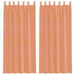 vidaXL Perdele Voile cu Bucle 2 buc Terracota 140x225 cm vidaXL Perdele Voile cu Bucle 2 buc Terracota 140x225 cm