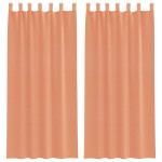 vidaXL Perdele Voile cu Bucle 2 buc Terracota 140x245 cm vidaXL Perdele Voile cu Bucle 2 buc Terracota 140x245 cm