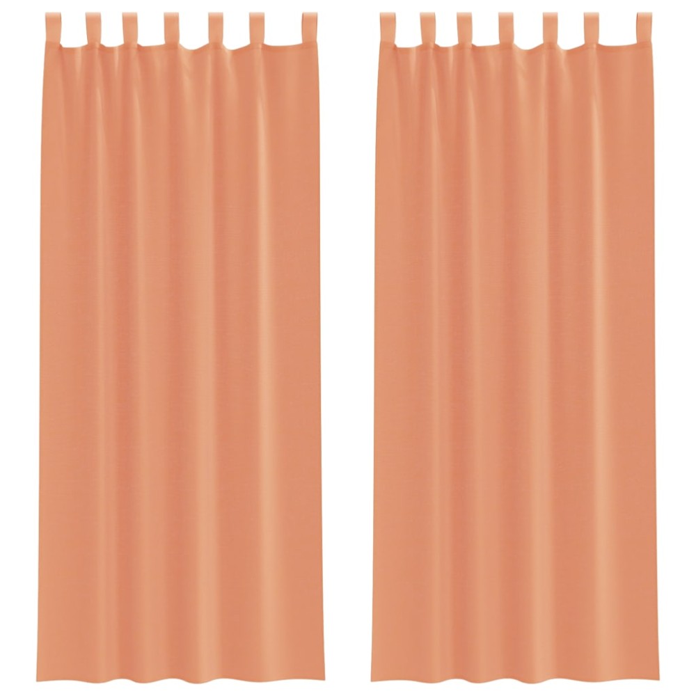 vidaXL Perdele Voile cu Bucle 2 buc Terracota 140x260 cm