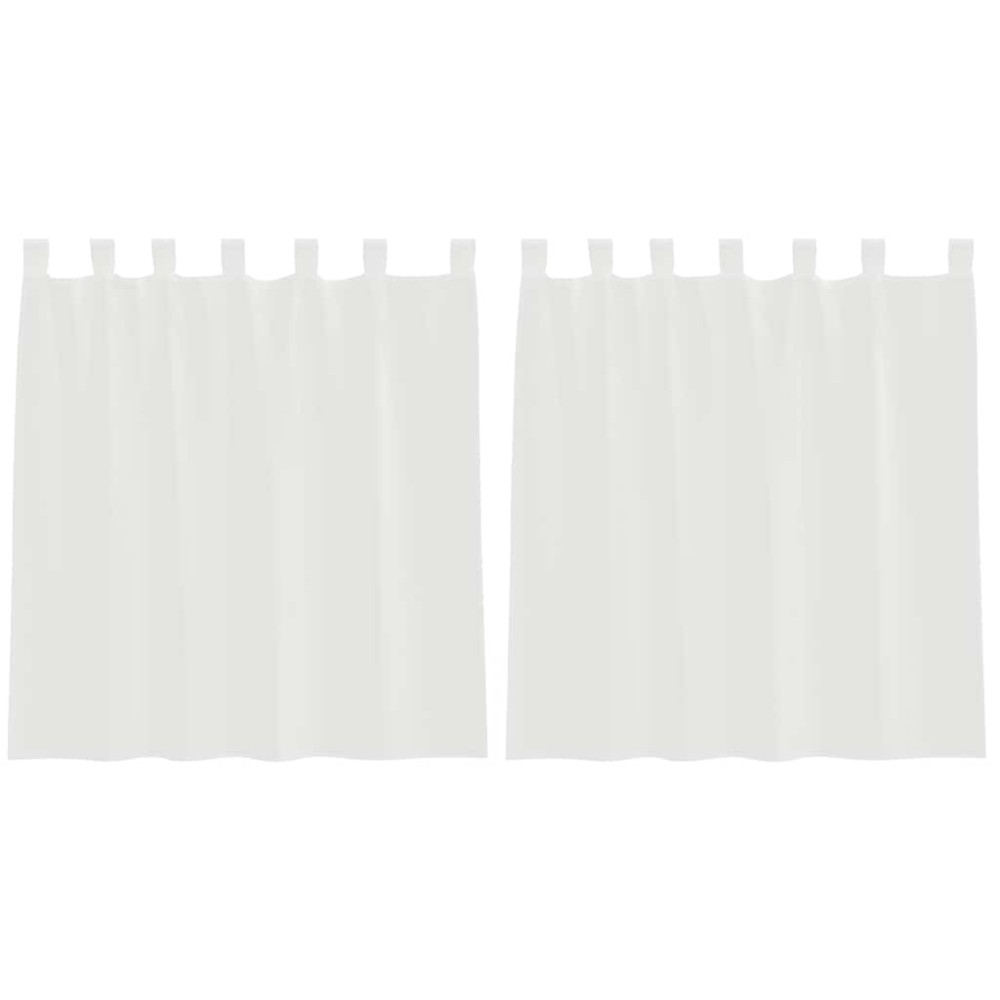 vidaXL Perdele Voile cu Bucle 2 buc Alb 140x140 cm
