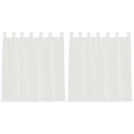vidaXL Perdele Voile cu Bucle 2 buc Alb 140x140 cm