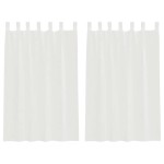 vidaXL Perdele Voile cu Bucle 2 buc Alb 140x175 cm