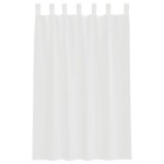 vidaXL Perdele Voile cu Bucle 2 buc Alb 140x175 cm