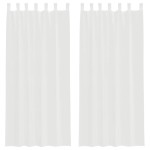 vidaXL Perdele Voile cu Bucle 2 buc Alb 140x245 cm