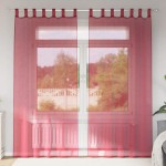 vidaXL Perdele Voile cu Bucle 2 buc Roșu Vin 140x245 cm vidaXL Perdele Voile cu Bucle 2 buc Roșu Vin 140x245 cm