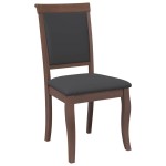 vidaXL Scaune sufragerie cu perne 2 buc. cauciuc din lemn masiv maro