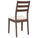 vidaXL Scaune sufragerie cu perne 2 buc. cauciuc din lemn masiv maro