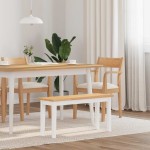 vidaXL Bancă 90 cm din lemn masiv cauciuc vidaXL Bancă 90 cm din lemn masiv cauciuc