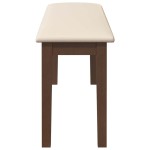 vidaXL Bancă 110 cm maro din lemn masiv cauciuc vidaXL Bancă 110 cm maro din lemn masiv cauciuc
