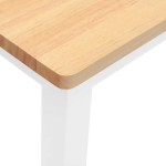 vidaXL Bancă 110 cm din lemn masiv alb cauciuc vidaXL Bancă 110 cm din lemn masiv alb cauciuc