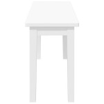 vidaXL Bancă 110 cm din lemn masiv alb cauciuc vidaXL Bancă 110 cm din lemn masiv alb cauciuc