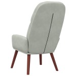 vidaXL Scaun de relaxare, gri deschis, catifea