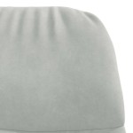 vidaXL Scaun de relaxare, gri deschis, catifea